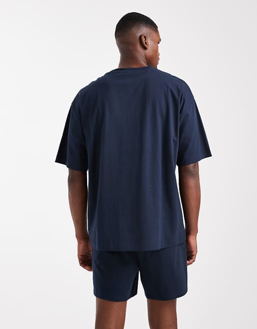ASOS DESIGN Oversized Pyjamas Set In Navy