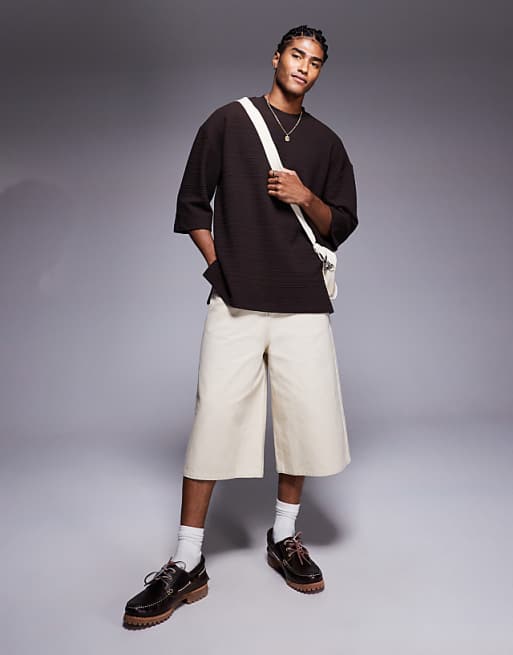 ASOS DESIGN Oversized T-shirt In Brown Texture