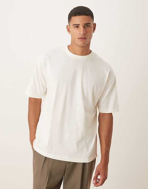 ASOS DESIGN Oversized T-shirt With Birds Graphic In Cream