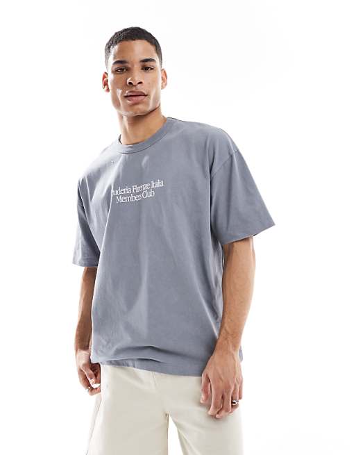 ASOS DESIGN Oversized T-shirt With Car Graphic In Washed Grey
