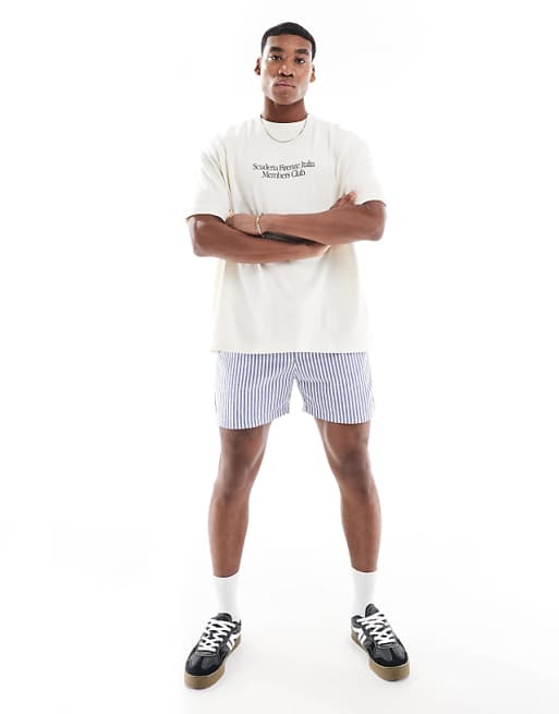 ASOS DESIGN Oversized T-shirt With Car Graphic In Cream