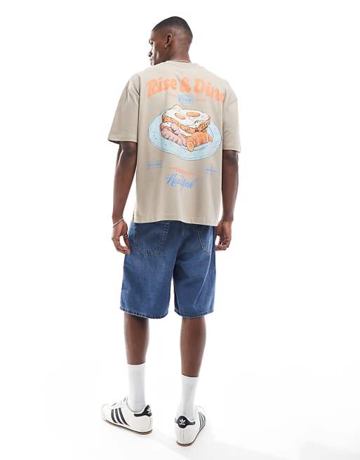 ASOS DESIGN Oversized T-shirt With Cartoon Graphic In White