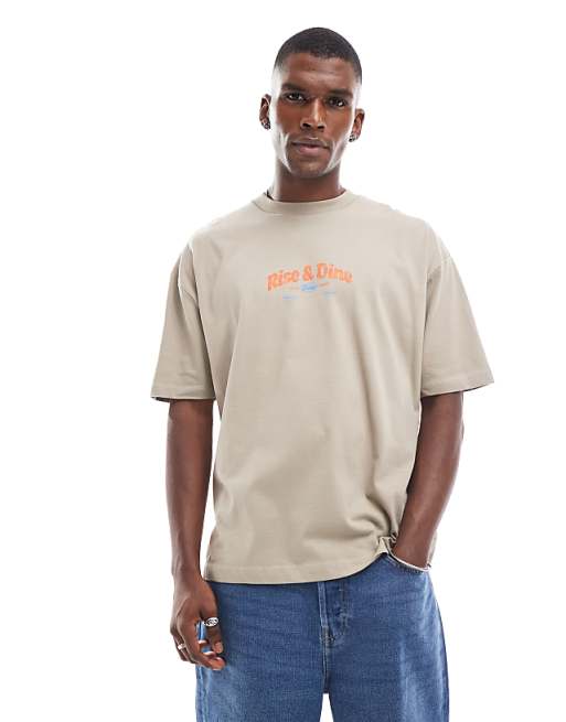 ASOS DESIGN Oversized T-shirt With Cartoon Graphic In White
