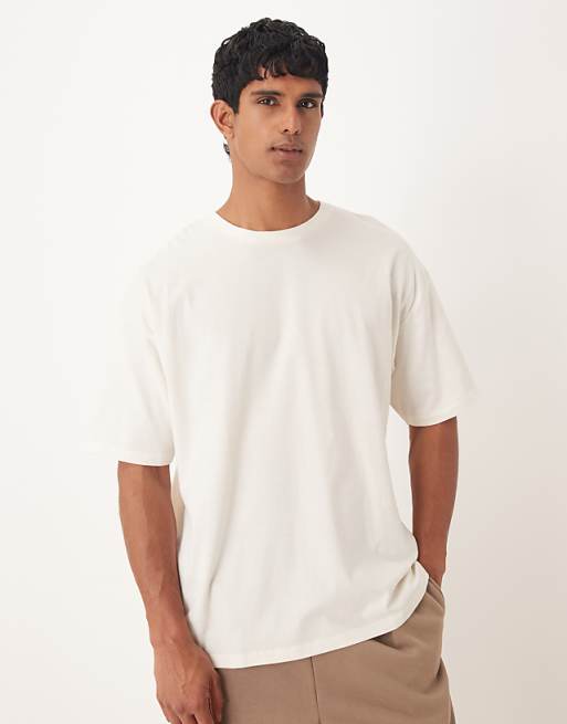 ASOS DESIGN Oversized T-shirt With Celestial Graphic In Cream