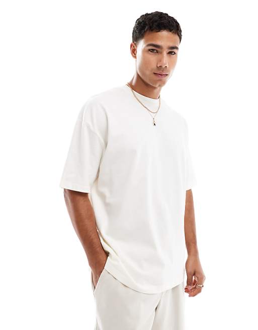 ASOS DESIGN Oversized T-shirt With Celestial Graphic In Off White