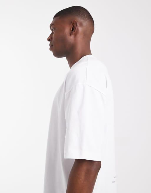 ASOS DESIGN Oversized T-shirt With Celestial Spine Print In White