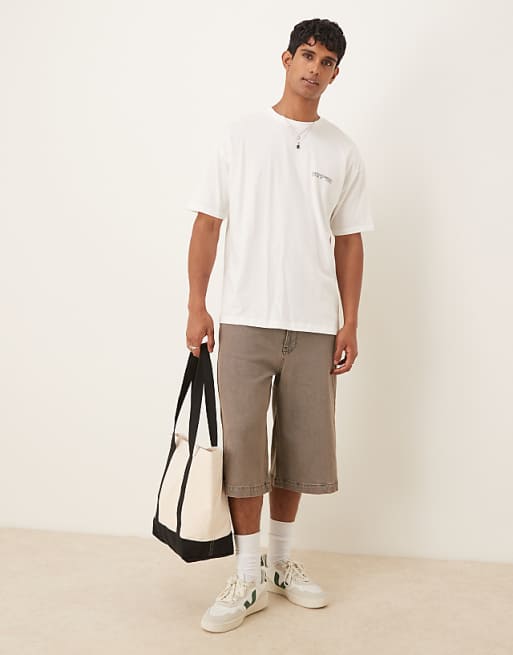 ASOS DESIGN Oversized T-shirt With Chest Graphic In White