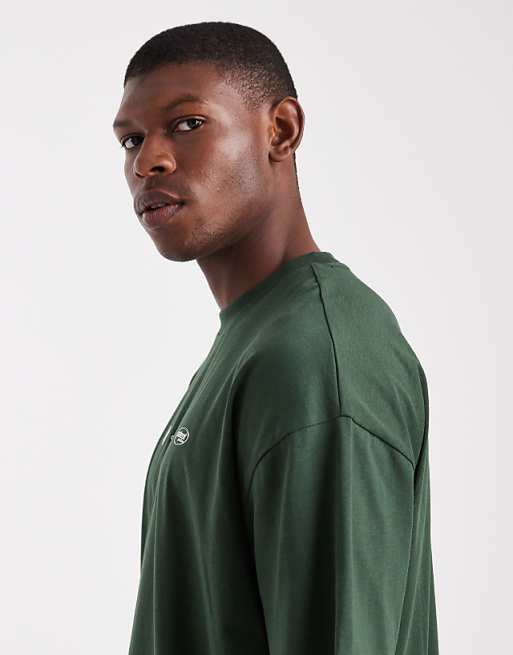 ASOS DESIGN Oversized T-shirt With Chest Print In Green