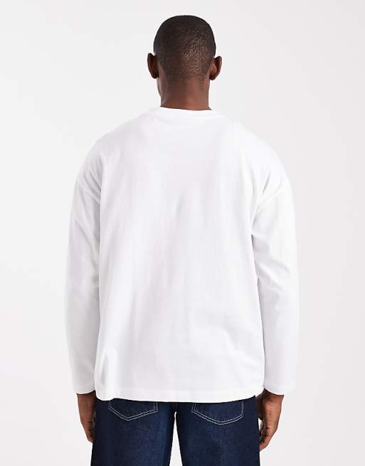 ASOS DESIGN Oversized T-shirt With Chest Taco Print In White