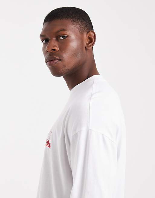 ASOS DESIGN Oversized T-shirt With Chest Taco Print In White