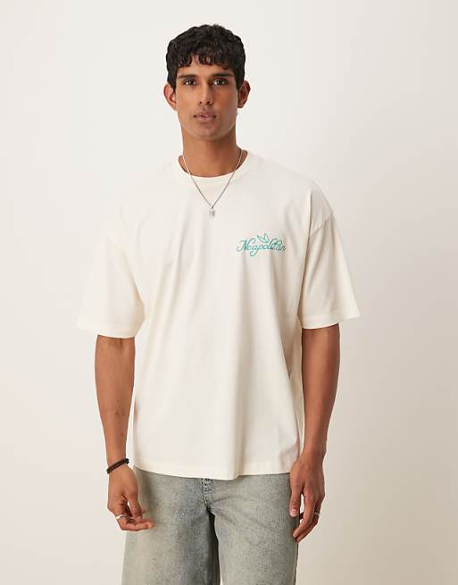 ASOS DESIGN Oversized T-shirt With Chilli Print In Off White