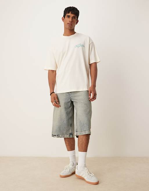 ASOS DESIGN Oversized T-shirt With Chilli Print In Off White