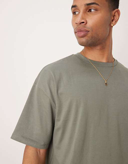 ASOS DESIGN Oversized T-shirt With City Graphic In Khaki