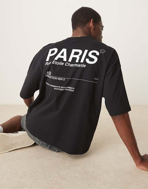 ASOS DESIGN Oversized T-shirt With City Graphic In Black