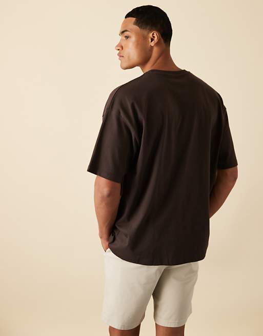 ASOS DESIGN Oversized T-shirt With City Graphic In Brown