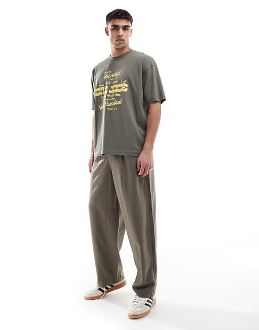ASOS DESIGN Oversized T-shirt With City Graphic In Khaki