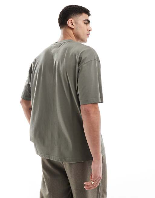 ASOS DESIGN Oversized T-shirt With City Graphic In Khaki