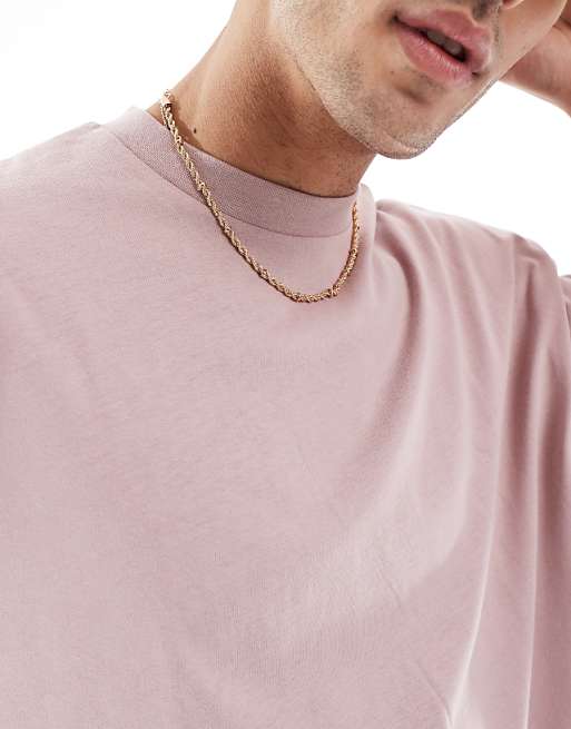 ASOS DESIGN Oversized T-shirt With Courtside Graphic In Dusty Pink