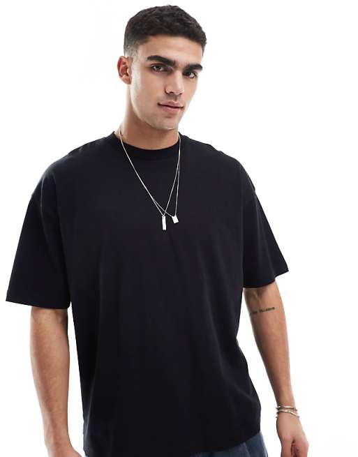 ASOS DESIGN Oversized T-shirt With Floral Graphic In Black