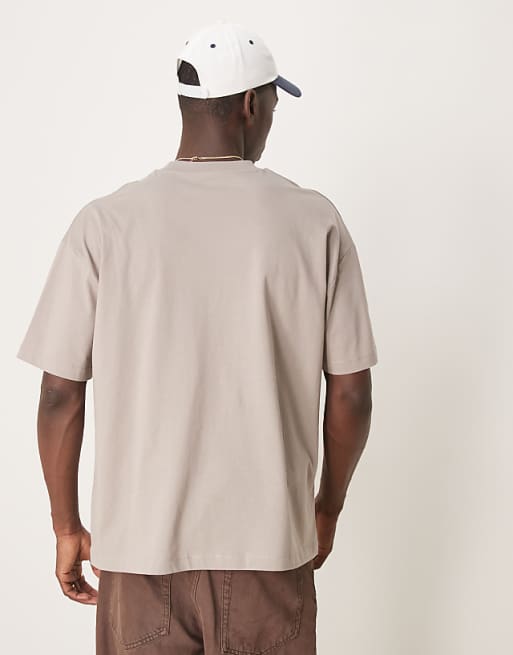 ASOS DESIGN Oversized T-shirt With Front City Graphic In Brown