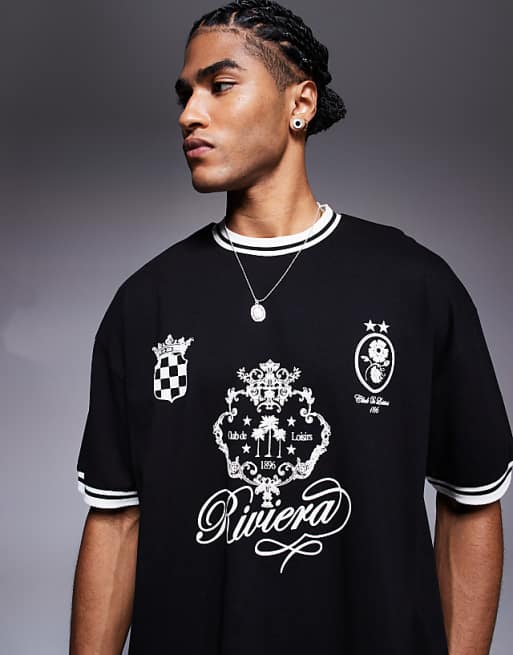 ASOS DESIGN Oversized T-shirt With Front Print In Black
