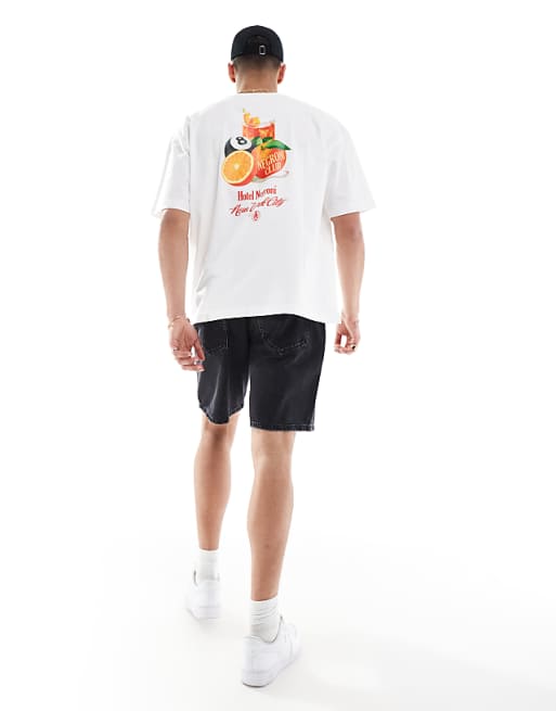 ASOS DESIGN Oversized T-shirt With Fruit Graphic In White
