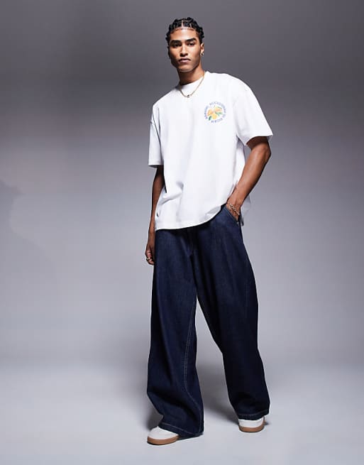 ASOS DESIGN Oversized T-shirt With Fruit Graphic In White