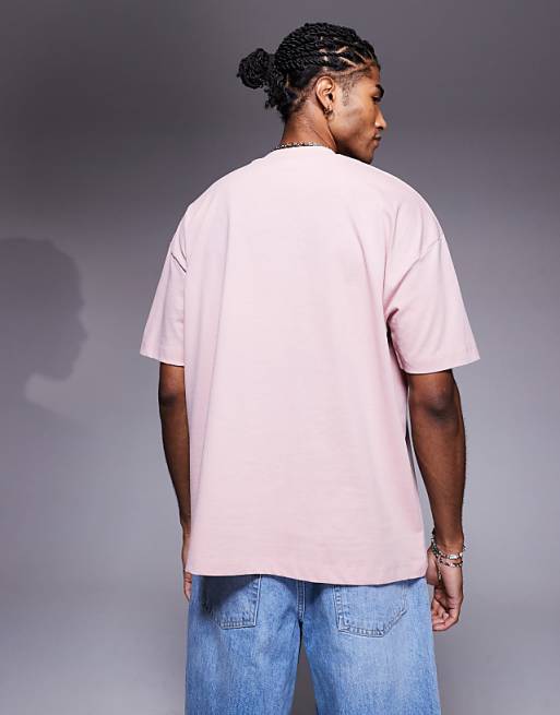 ASOS DESIGN Oversized T-shirt With High Summer Graphic In Light Pink