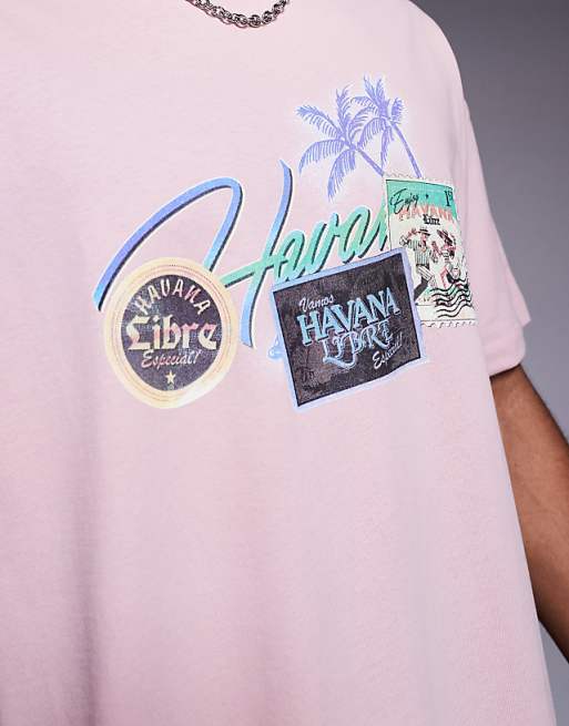 ASOS DESIGN Oversized T-shirt With High Summer Graphic In Light Pink