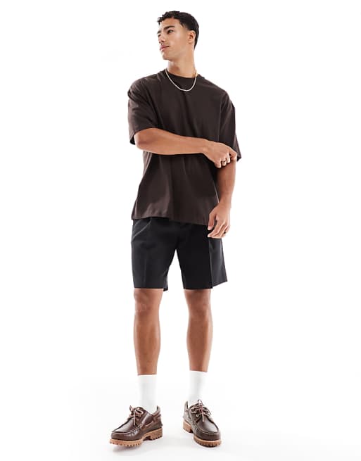 ASOS DESIGN Oversized T-shirt With High Summer Graphic In Dark Brown