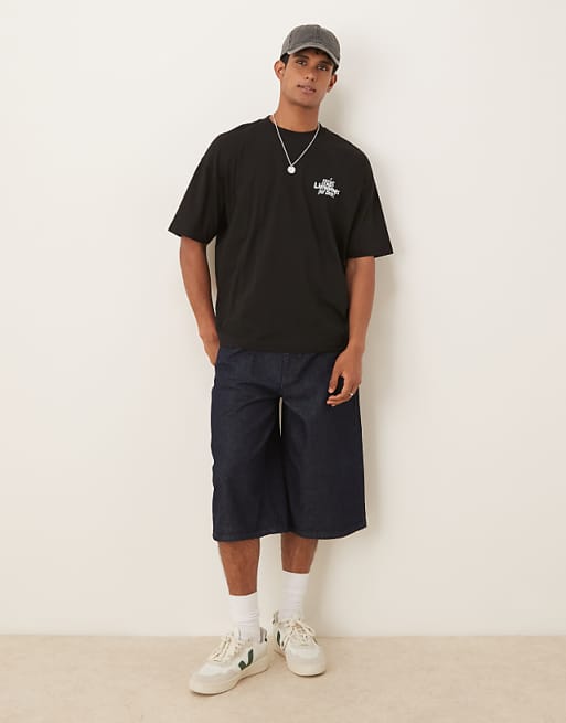 ASOS DESIGN Oversized T-shirt With Lemon Print In Black