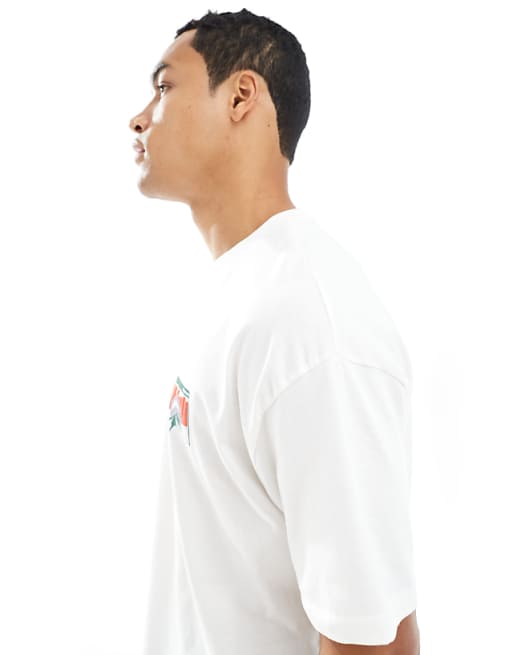 ASOS DESIGN Oversized T-shirt With Mountain Graphic In White