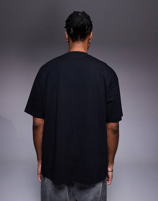 ASOS DESIGN Oversized T-shirt With Multi-placement Graphic In Black