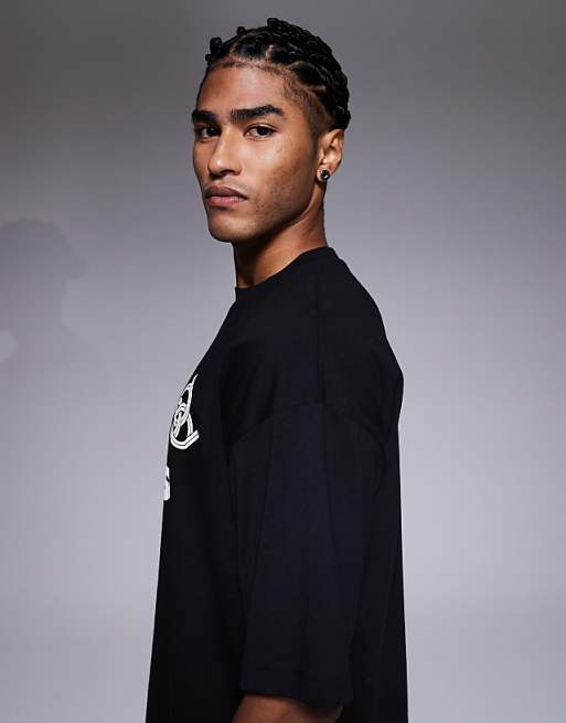 ASOS DESIGN Oversized T-shirt With Paraiso Graphic In Black