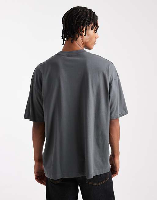 ASOS DESIGN Oversized T-shirt With Renaissance Graphic In Charcoal