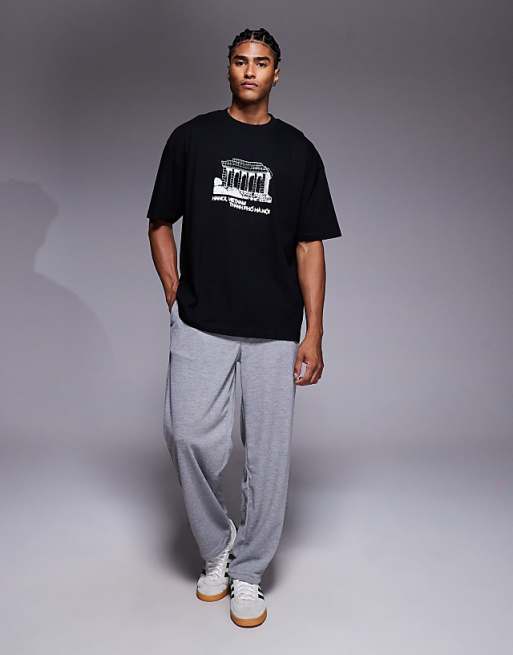 ASOS DESIGN Oversized T-shirt With Scenic Graphic In Black
