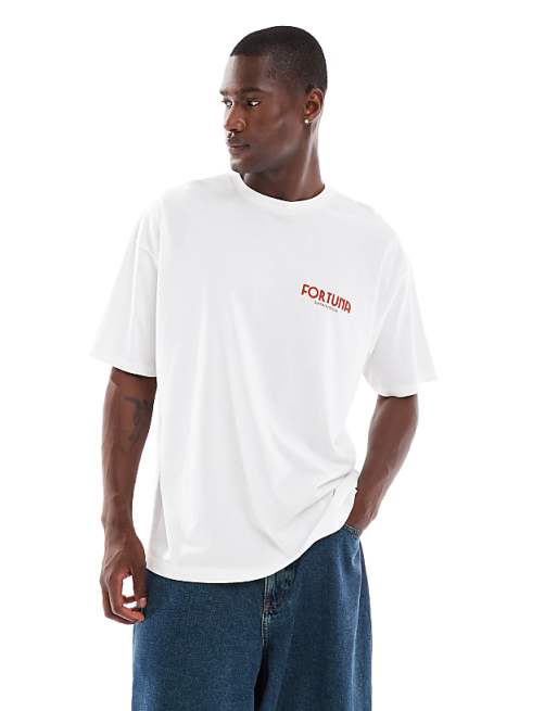 ASOS DESIGN Oversized T-shirt With Scenic Graphic In White