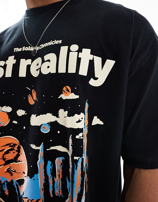 ASOS DESIGN Oversized T-shirt With Scenic Graphic In Black