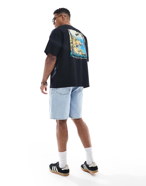 ASOS DESIGN Oversized T-shirt With Scenic Graphic In Black