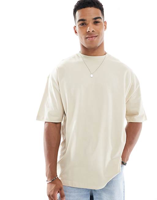 ASOS DESIGN Oversized T-shirt With Scenic Graphic In Beige