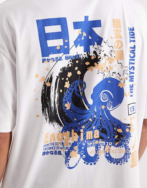 ASOS DESIGN Oversized T-shirt With Souvenir Graphic In White