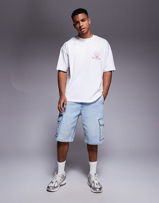 ASOS DESIGN Oversized T-shirt With Souvenir Graphic In White