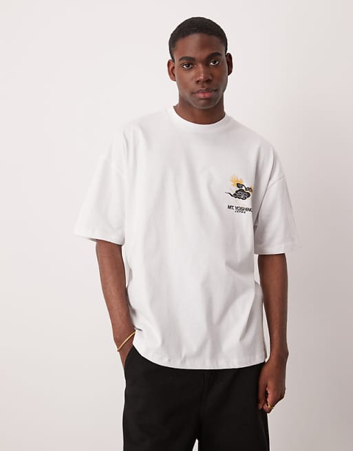 ASOS DESIGN Oversized T-shirt With Souvenir Graphic In White