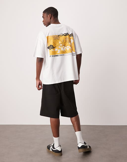 ASOS DESIGN Oversized T-shirt With Souvenir Graphic In White
