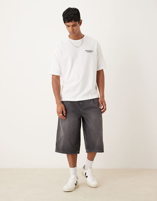 ASOS DESIGN Oversized T-shirt With Spine Print In White