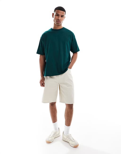 ASOS DESIGN Oversized T-shirt With Sports Graphic Back Print In Green