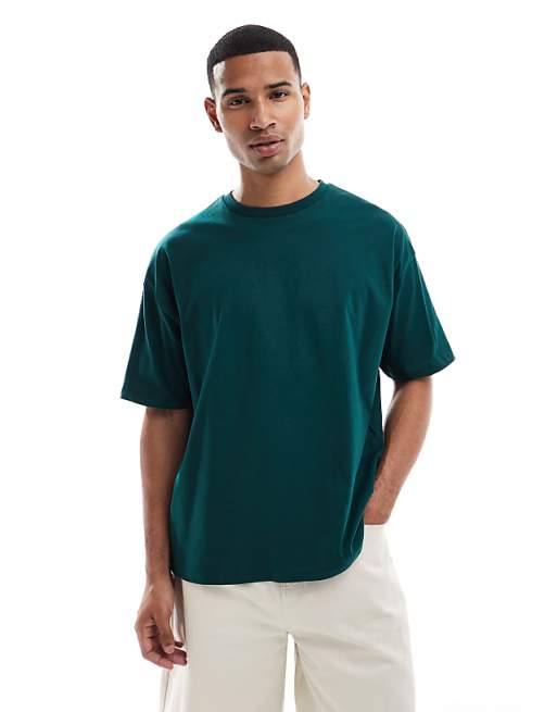 ASOS DESIGN Oversized T-shirt With Sports Graphic Back Print In Green