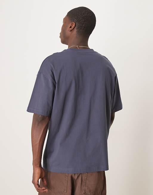 ASOS DESIGN Oversized T-shirt With Sports Graphic In Navy