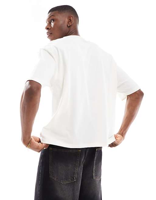 ASOS DESIGN Oversized T-shirt With Sports Graphic In Off White