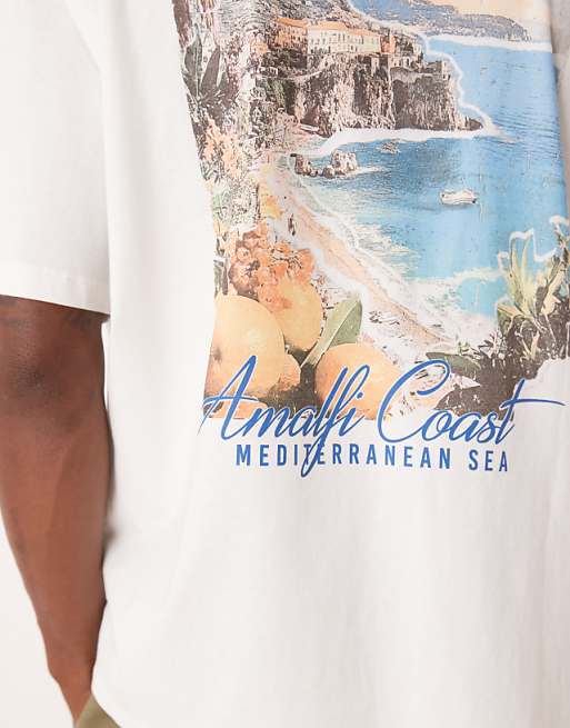 ASOS DESIGN Oversized T-shirt With Summer Graphic In White